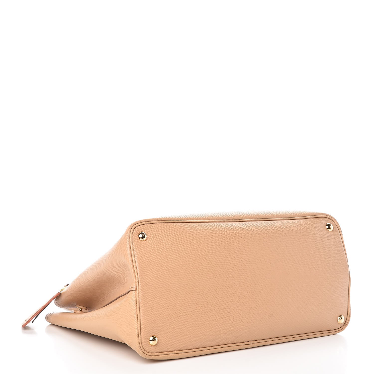 Prada Saffiano Cuir Large Double Bag Noisette Papaya 4 of 9