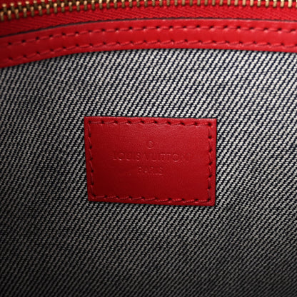 Louis Vuitton Denim Damier Monogram Patchwork Speedy Bandouliere 30 Blue Rouge 6 of 13