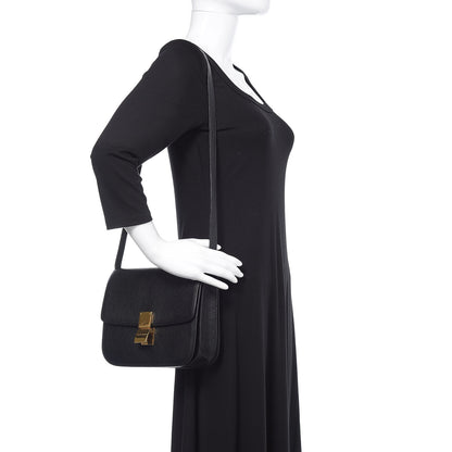Celine Goatskin Medium Classic Box Flap Bag Black 2 of 10