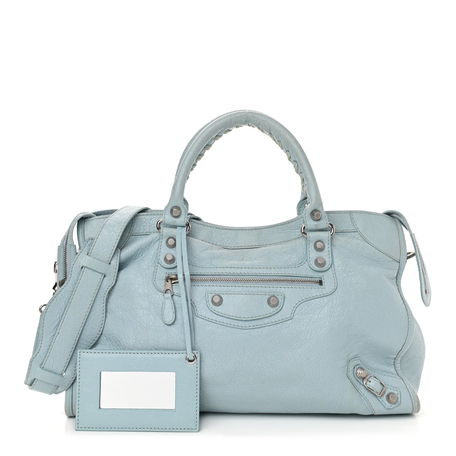 Balenciaga Agneau Giant 12 Silver Hardware City Bleu Dragee 1 of 14