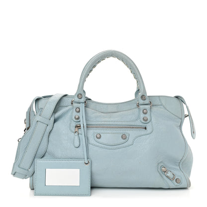 Balenciaga Agneau Giant 12 Silver Hardware City Bleu Dragee 1 of 14