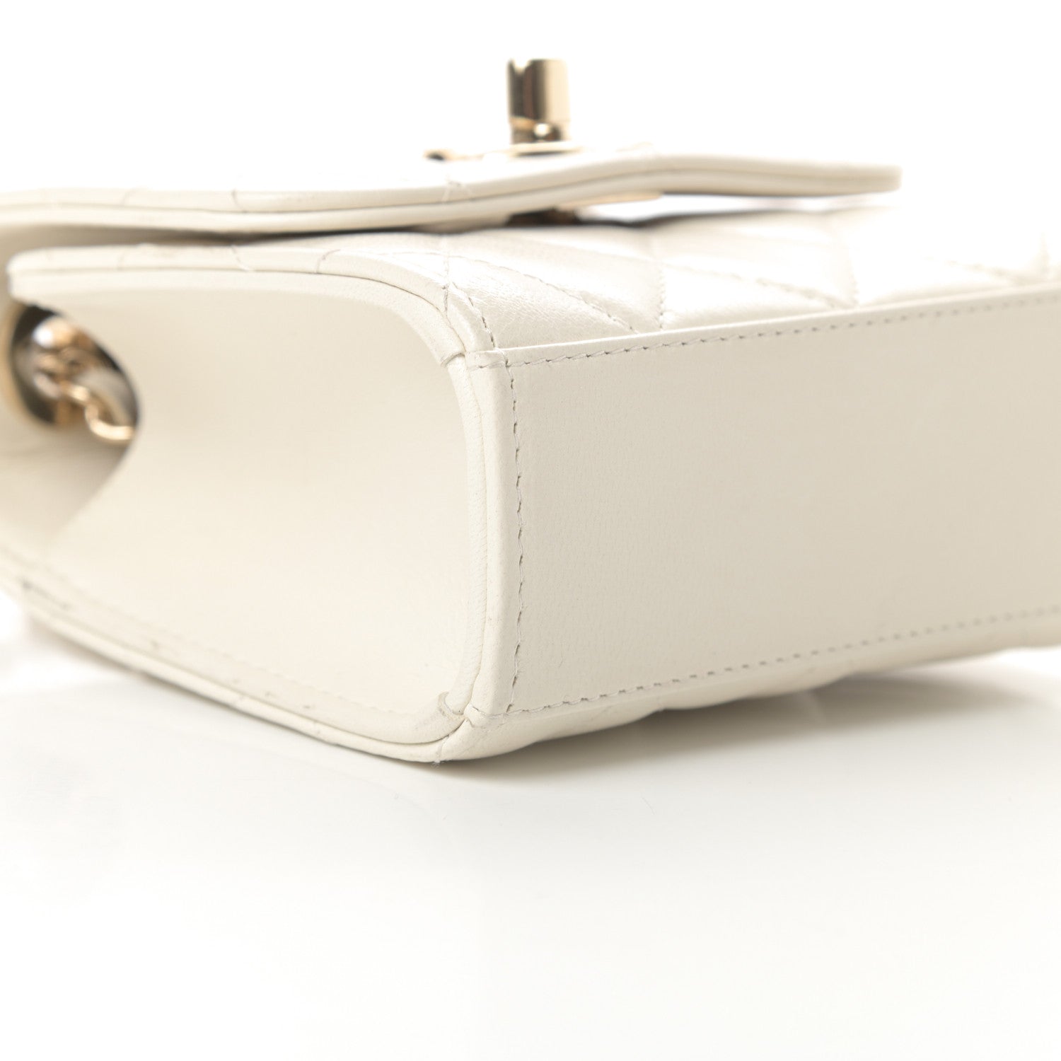 Chanel Lambskin Quilted Mini Trendy CC Chain Wallet White 9 of 11