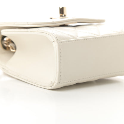 Chanel Lambskin Quilted Mini Trendy CC Chain Wallet White 9 of 11
