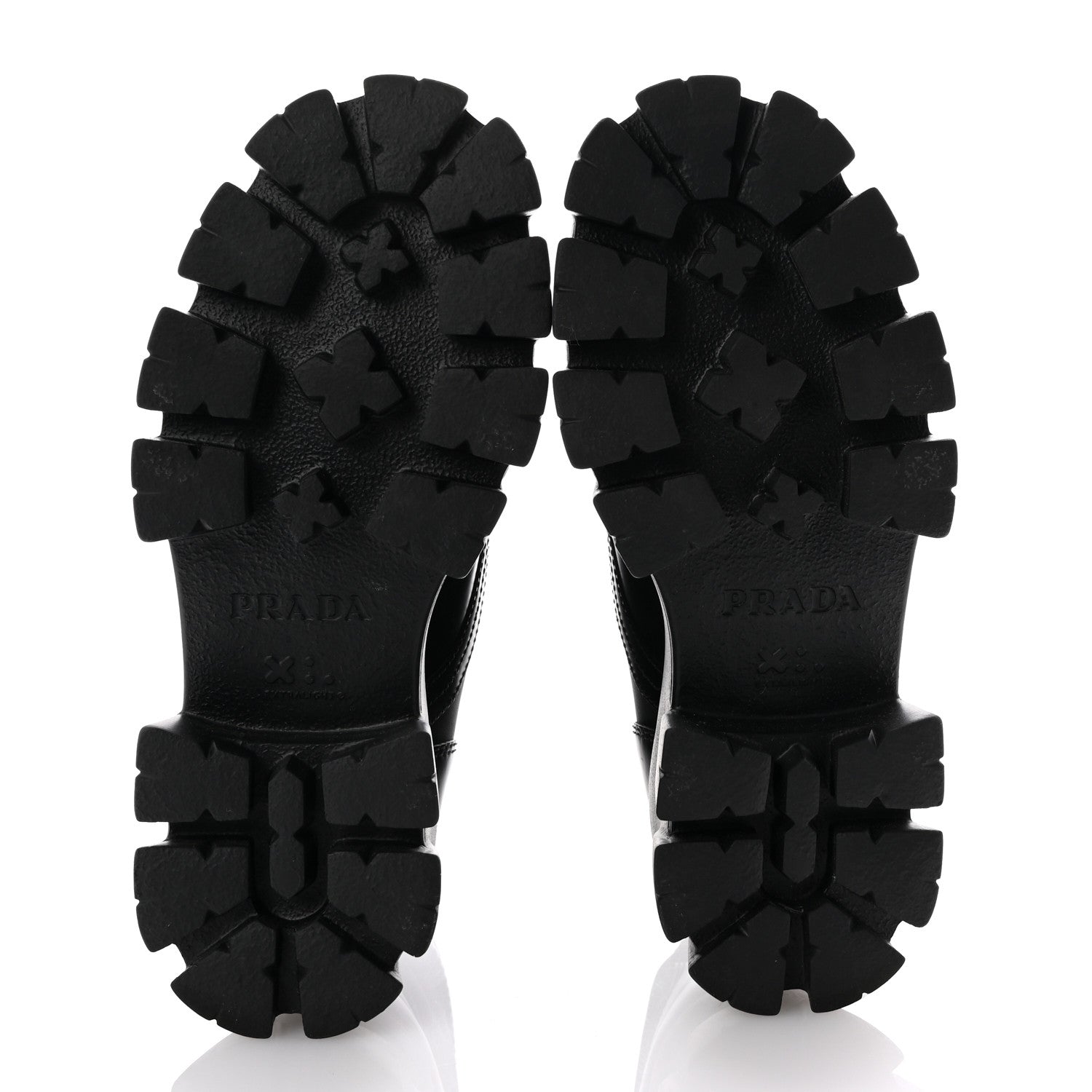 Prada Spazzolato Rois Nylon Metal Triangle Logo Monolith Pouch Pocket 55mm Boots 38 Black 8 of 10