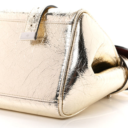 Mulberry Metallic Crinkled Calfskin Medium Alexa Gold 10 of 10