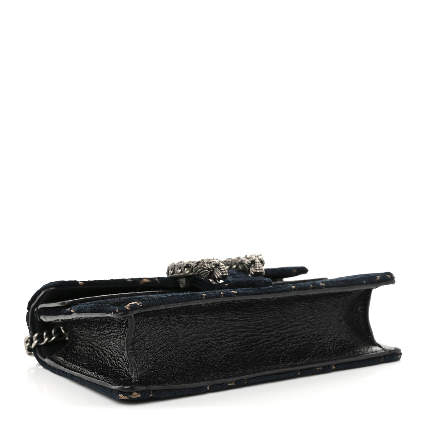Velvet GG Monogram Super Mini Dionysus Shoulder Bag Blue Beige Black