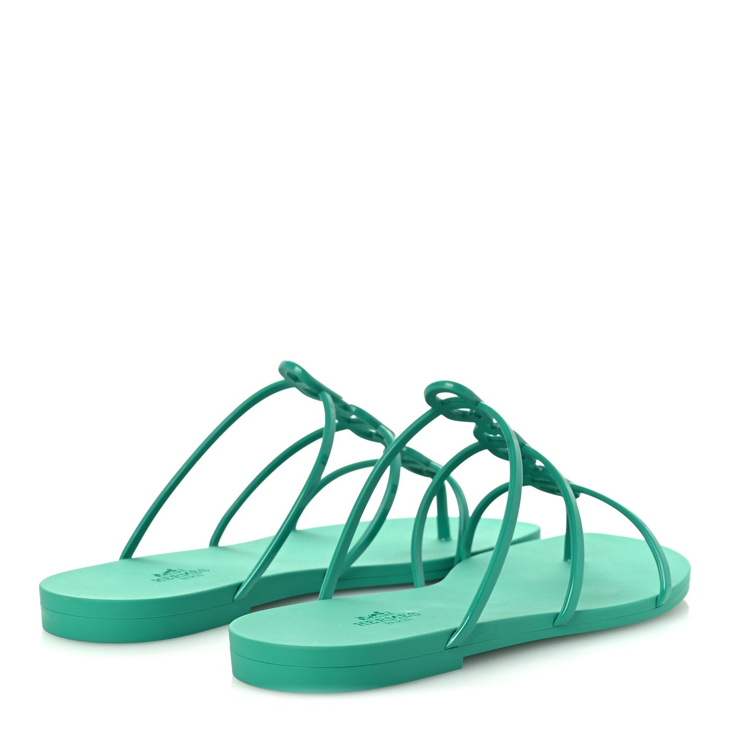 Rubber Womens Mykonos Sandals 38 Vert Tourmaline