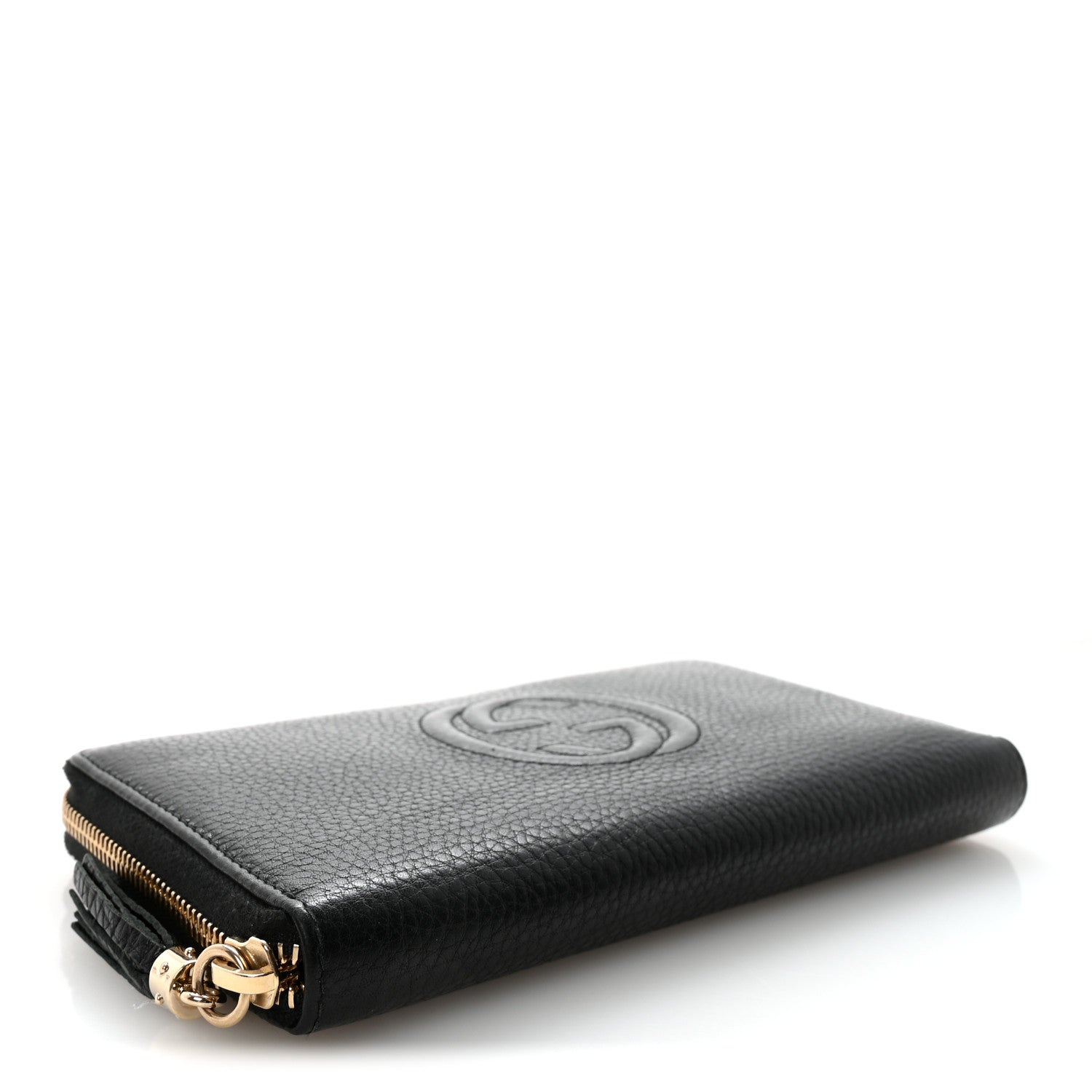 Gucci Pebbled Calfskin Soho Zip Around Wallet Black 4 of 8