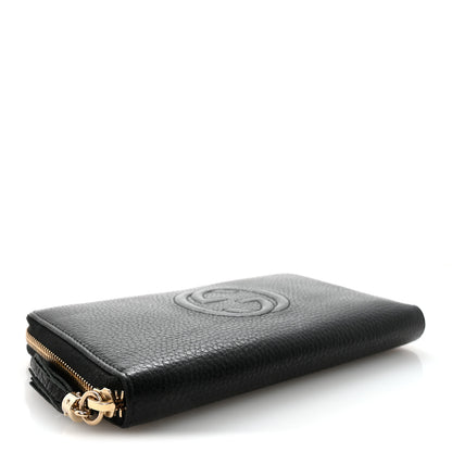 Gucci Pebbled Calfskin Soho Zip Around Wallet Black 4 of 8
