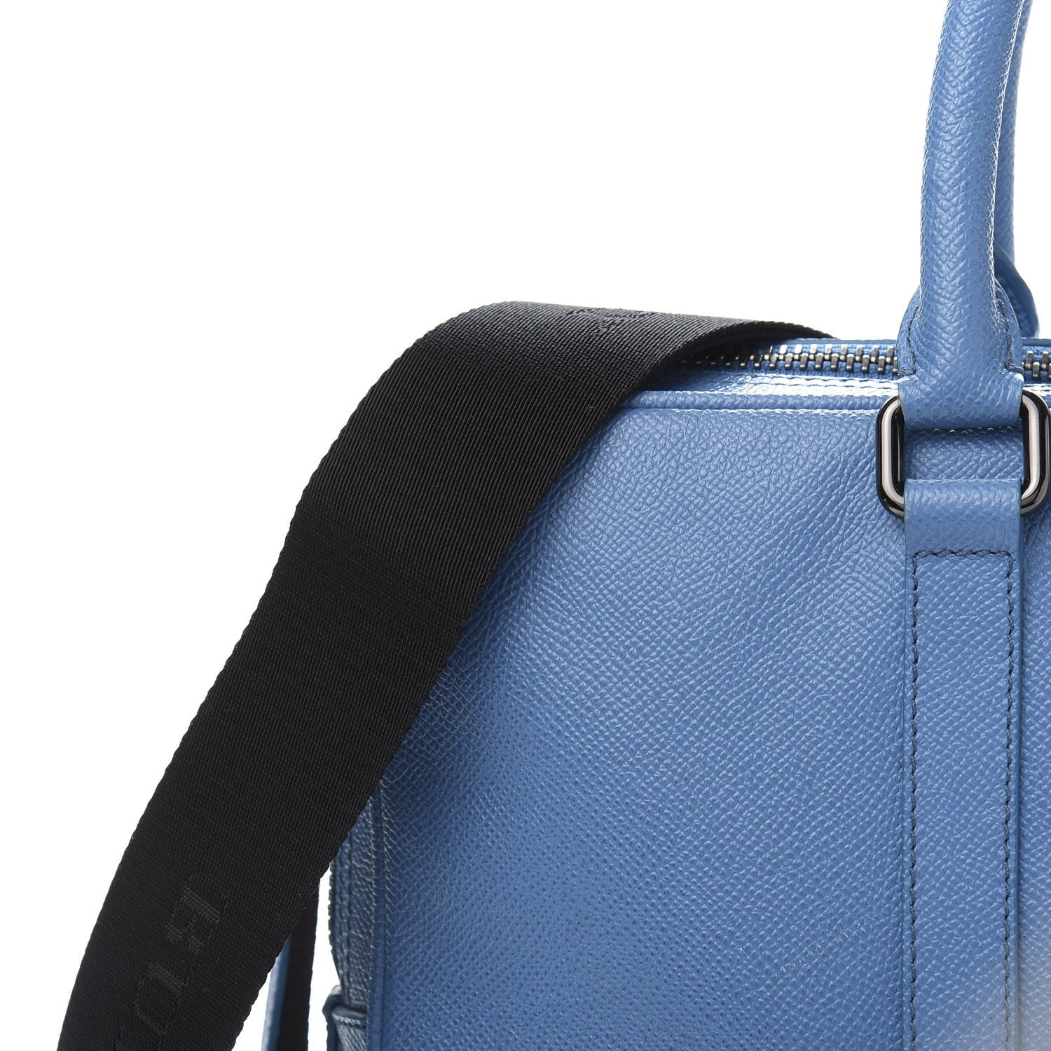 Burberry Grainy Calfskin Small Newberg Briefcase Blue 13 of 14