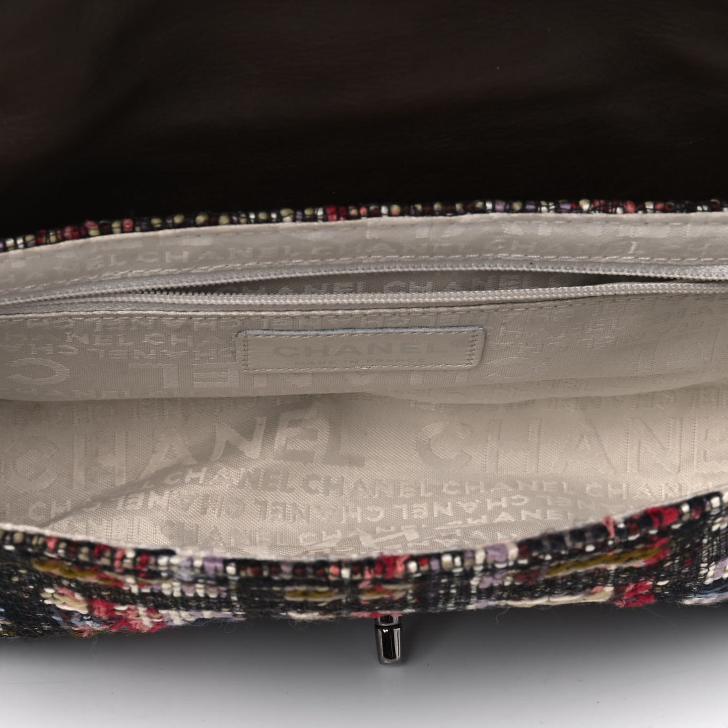 Rabbit Fur Tweed Lizard Small Fantasy Flap Multicolor