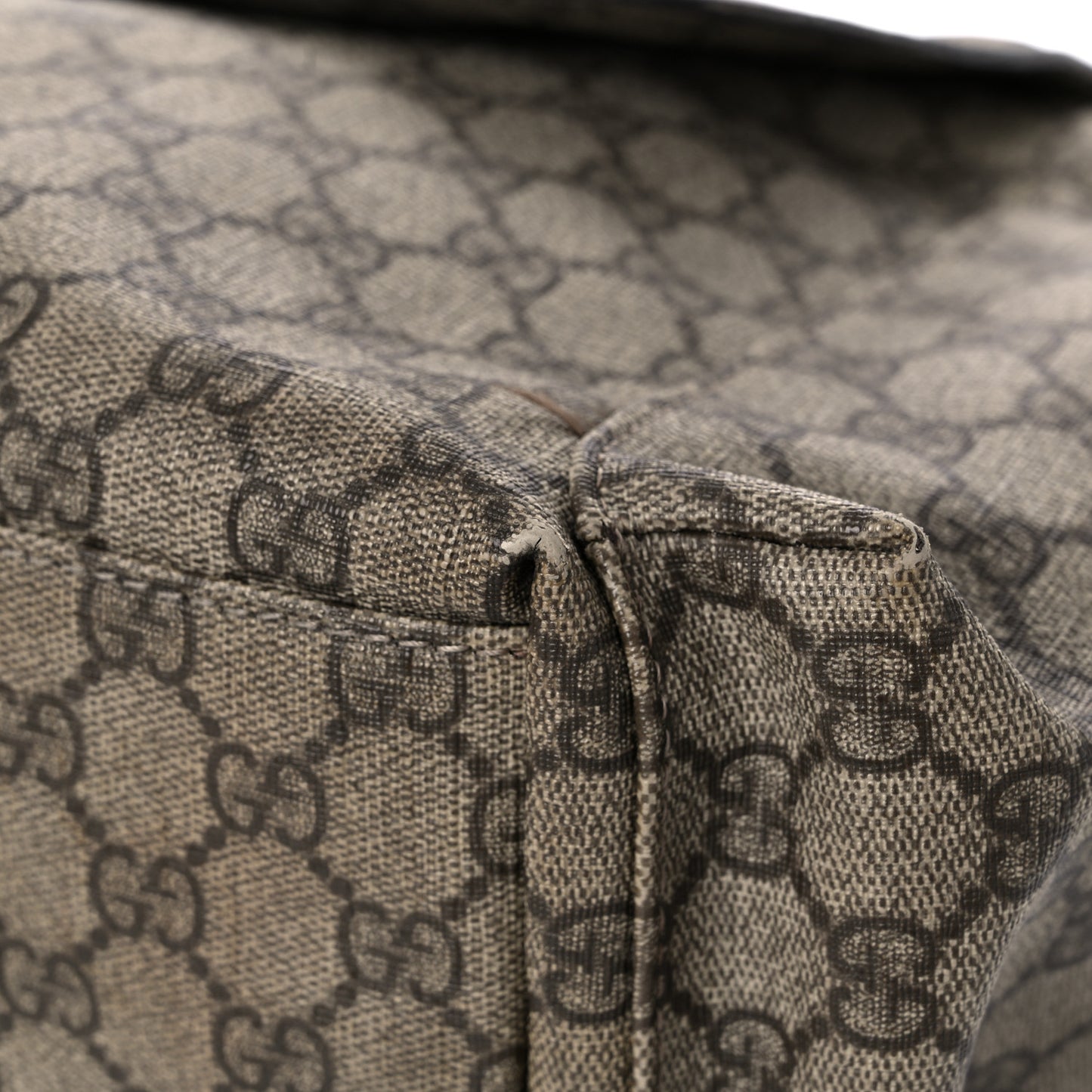 GG Plus Monogram Messenger Diaper Bag Dark Brown