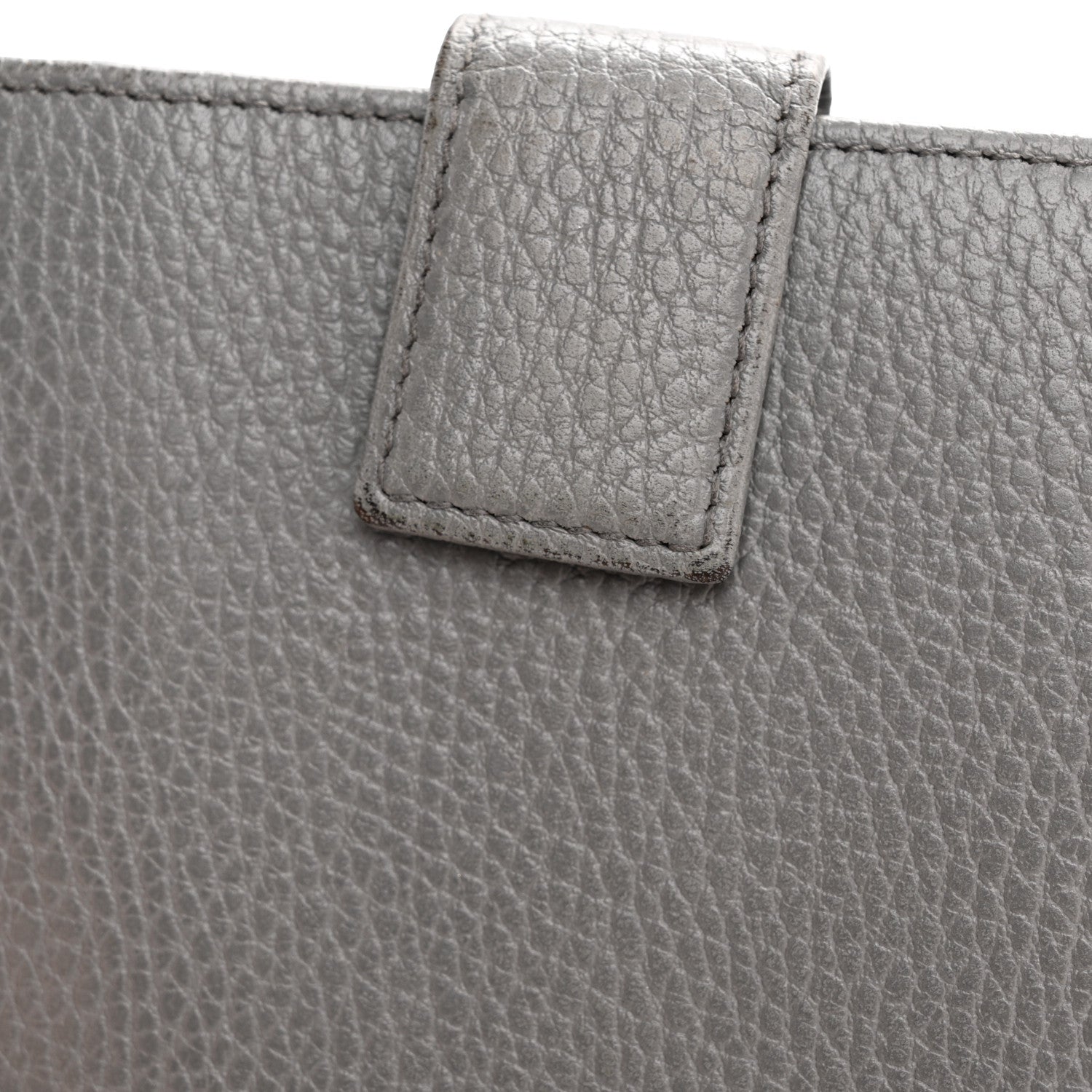 Gucci Dollar Calfskin Double G French Flap Wallet Grey 10 of 12