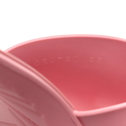 Gucci Rubber Gucci Logo Womens Platform 20/60mm Slide Sandals 35 Wild Rose 6 of 9