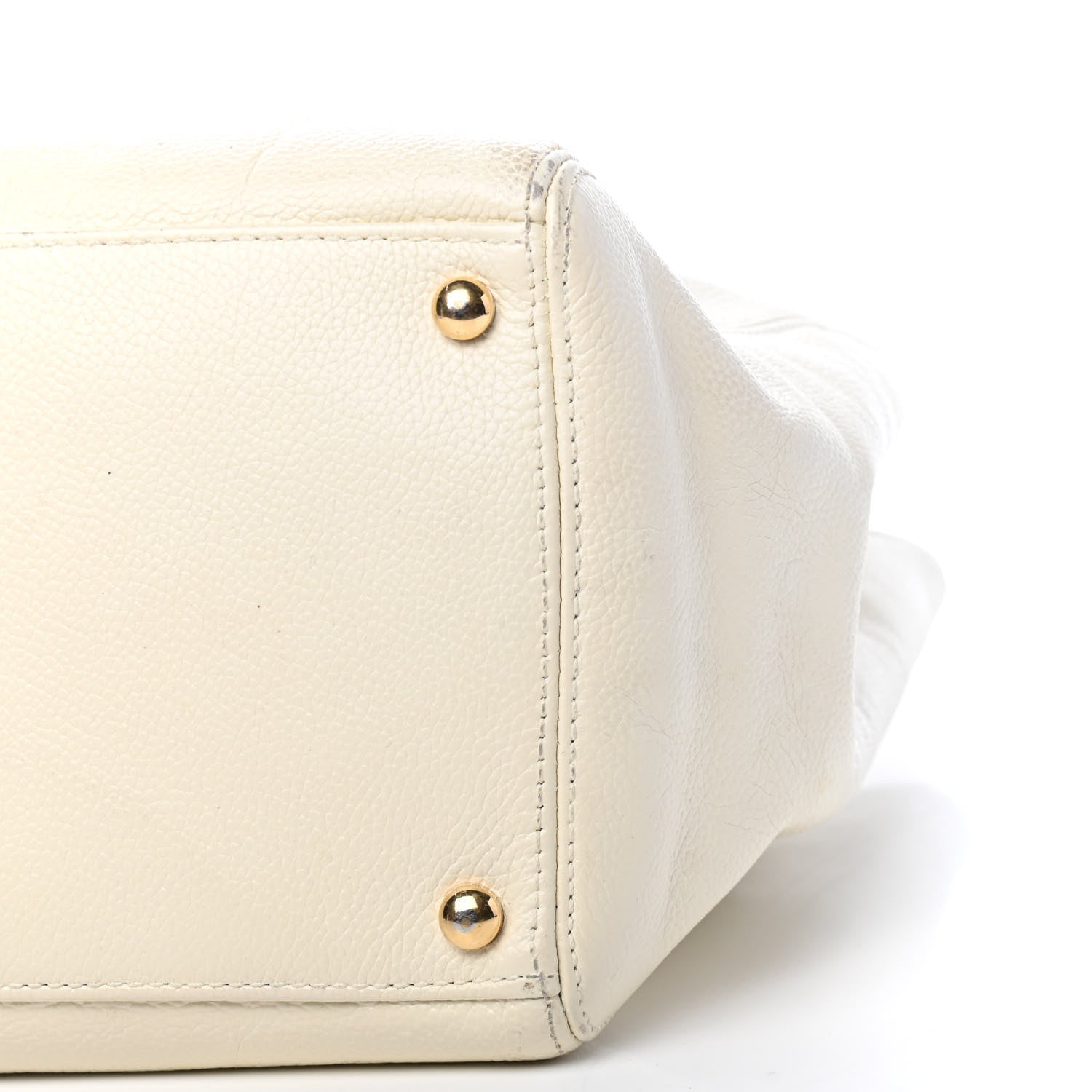 Chanel Calfskin Cerf Executive Shopper Tote White 10 of 22