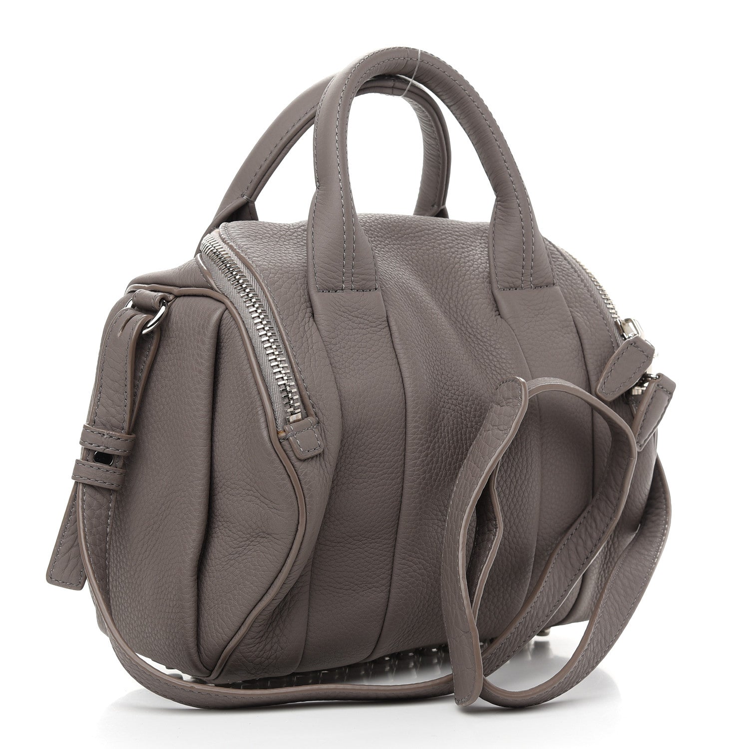 Alexander Wang Pebbled Lambskin Rockie Gray Rhodium Hardware 3 of 10