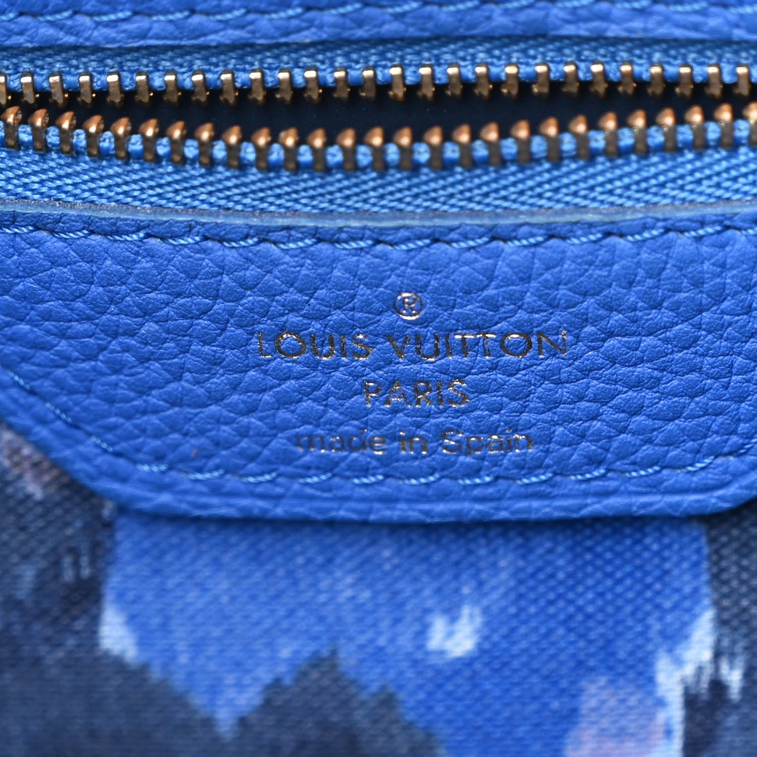Louis Vuitton Monogram Articles de Voyage Ikat Neverfull MM Grand Blue 6 of 9