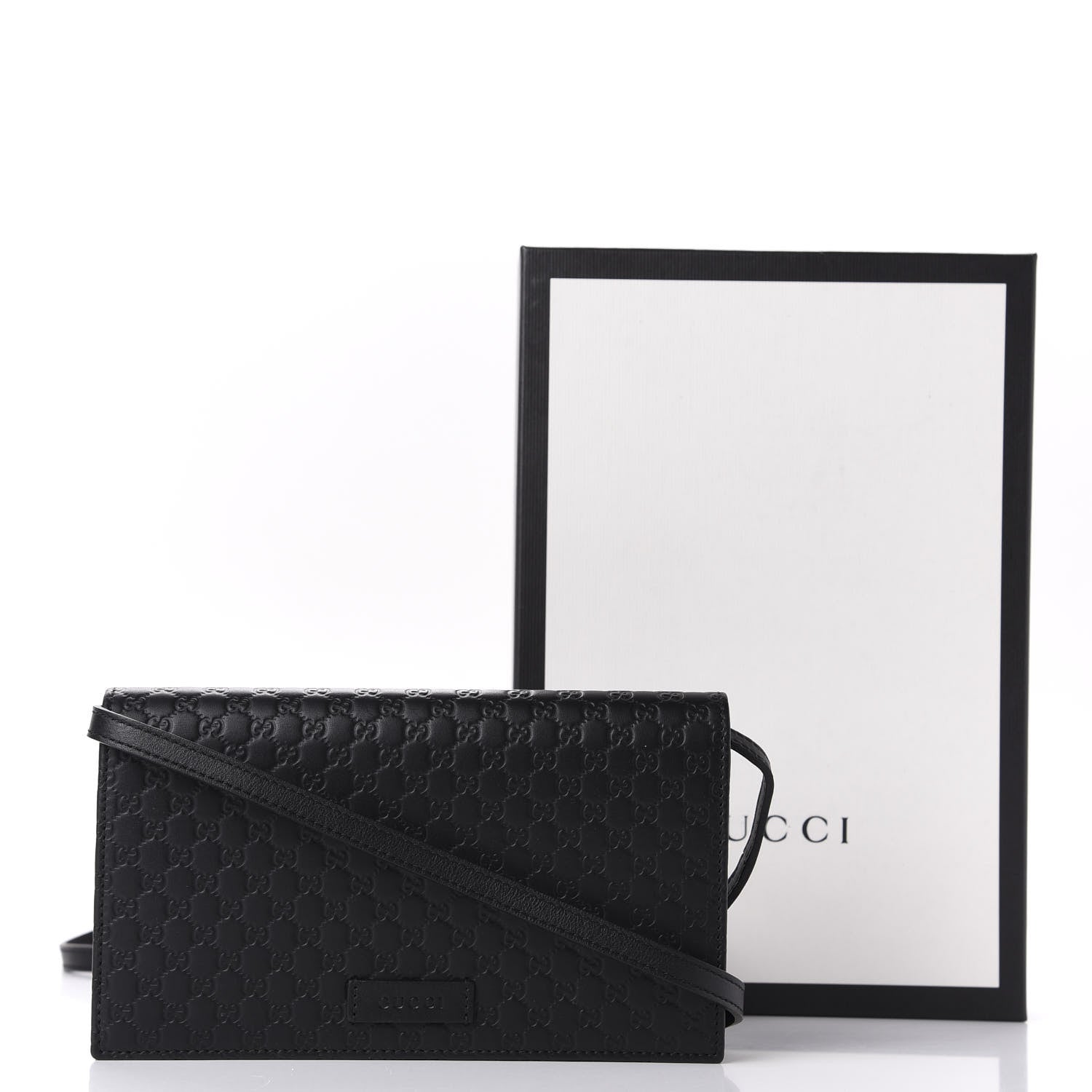 Gucci Microguccissima Crossbody Wallet Black 10 of 10