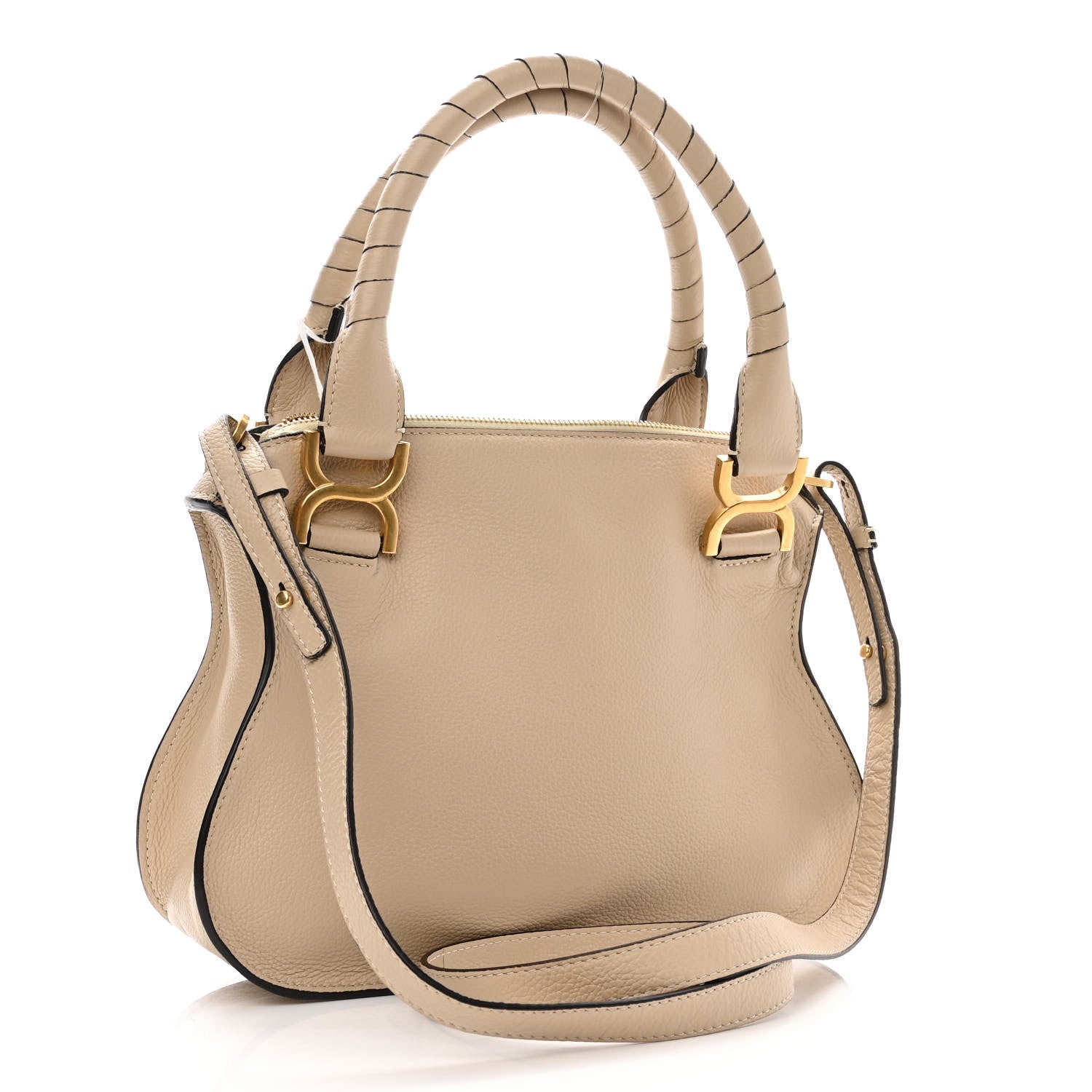 Chloe Calfskin Small Marcie Satchel Root Beige 2 of 9