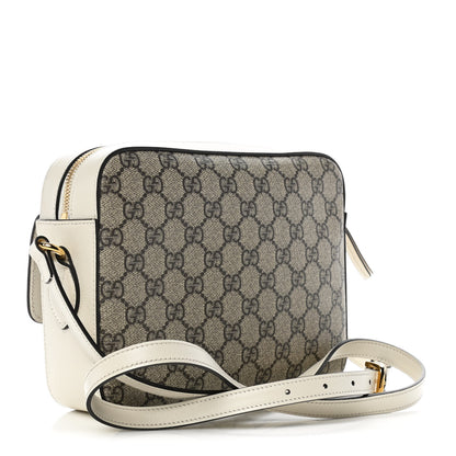Gucci GG Supreme Monogram Small Horsebit 1955 Shoulder Bag Beige Mystic White 3 of 13