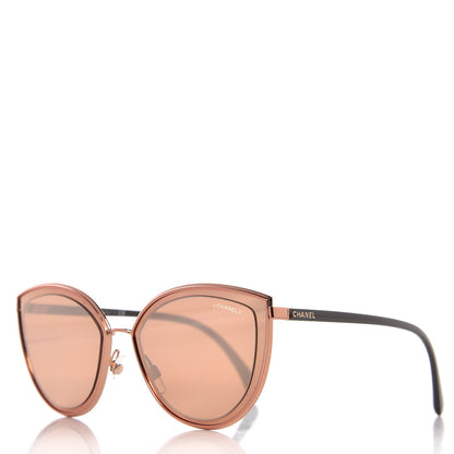 Chanel Metal Cat Eye Sunglasses 4222 Pink Gold 1 of 8