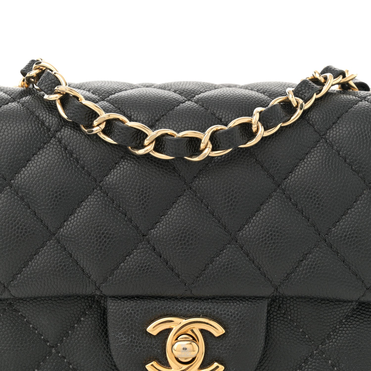 Chanel Caviar Quilted Mini Square Flap Black 8 of 10