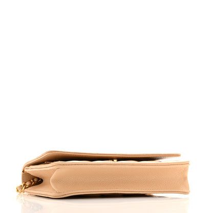 Chanel Caviar Quilted Wallet on Chain WOC Beige 4 of 11