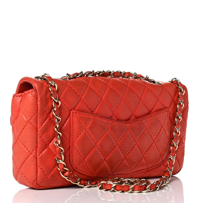 Chanel Lambskin Quilted East West Flap Red 2 of 9
