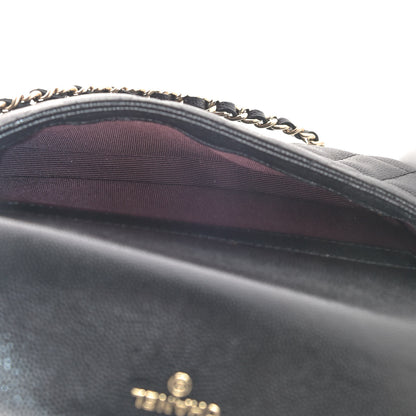 Chanel Caviar Quilted Flap Phone Holder With Chain Black 5 of 11