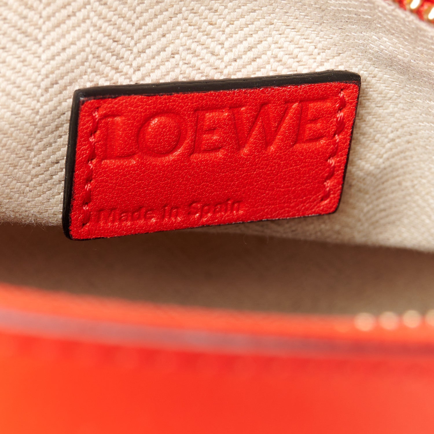 Loewe Calfskin Embossed Small Puzzle Bag Red 7 of 11