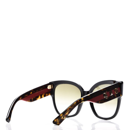 Gucci Acetate Square Frame Web Sunglasses GG0059S Black Tortoise 4 of 7