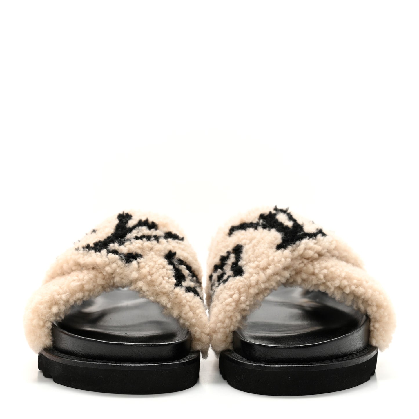 Shearling Paseo Sandals 37 Black