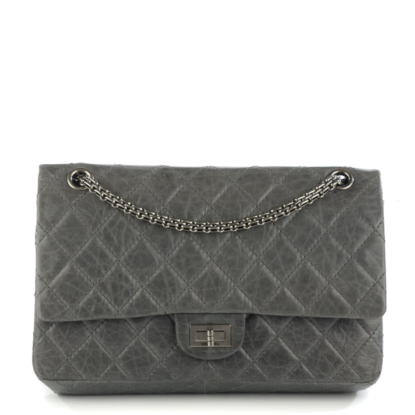Aged Calfskin Quilted 50th Anniversary 2.55 Reissue Flap 226 Grey