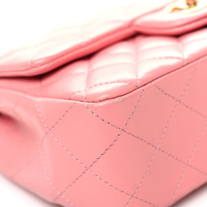 Chanel Lambskin Quilted Mini Rectangular Flap Pink 9 of 12
