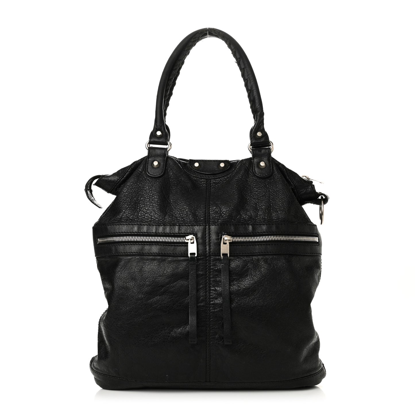 Agneau Classic Hardware Square Tote Black