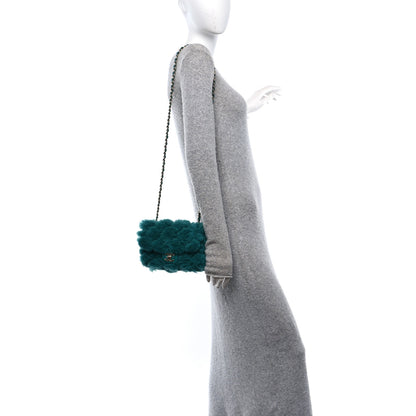 Chanel Shearling Lambskin Quilted Flap Green 2 of 10