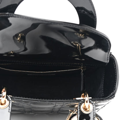 Christian Dior Patent Cannage Small Lady Dior Black 5 of 8