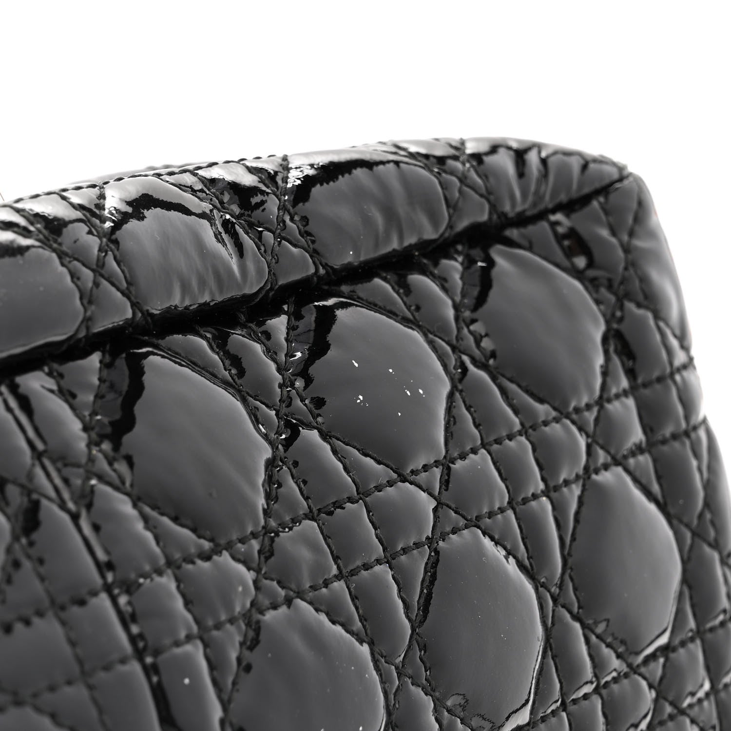 Christian Dior Patent Cannage New Lock Flap Black 16 of 19