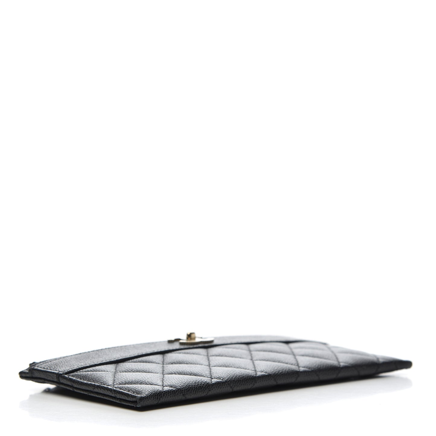 Caviar Quilted Mademoiselle Vintage Zip Pouch Black