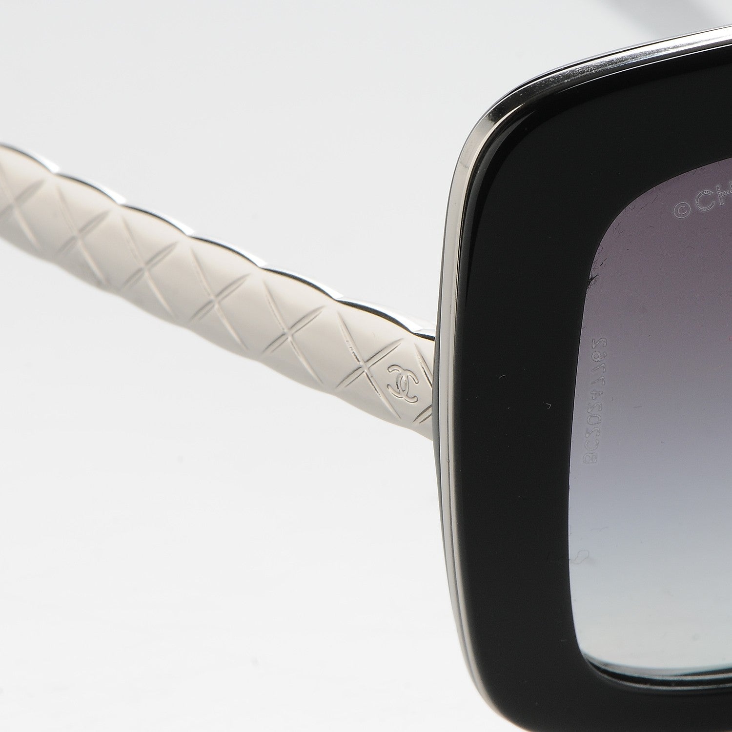 Chanel Metal Square Spring Sunglasses 5369 Black Silver 8 of 10
