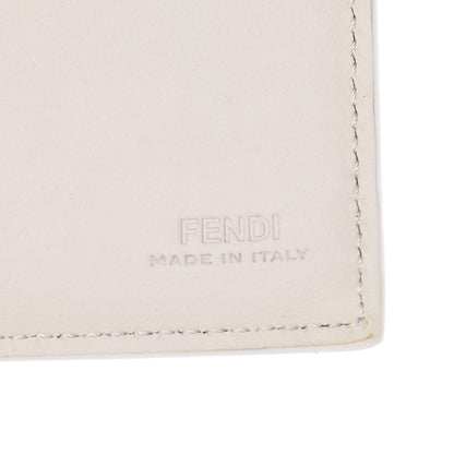 Fendi Vitello Century Mini Bug Eyes Bi-Color Bi-Fold Wallet Blue White Ice 6 of 7