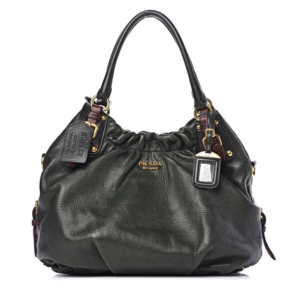 Prada Soft Calfskin Shoulder Bag Cenere 1 of 12