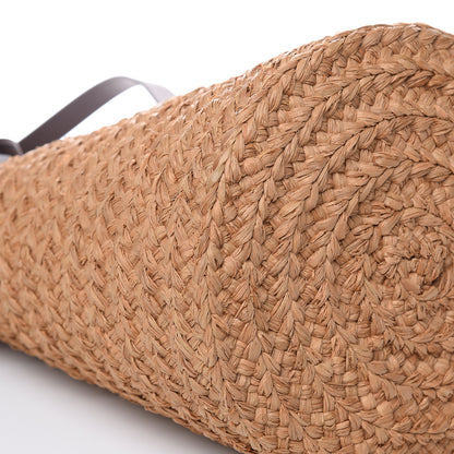Saint Laurent Raffia Calfskin Small Panier Tote Naturale Nut 7 of 8