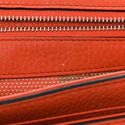 Gucci Cellarius Calfskin Medium Bamboo Daily Flap Shoulder Bag New Dark Orange 12 of 16
