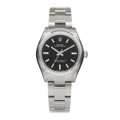 Rolex Stainless Steel 31mm Oyster Perpetual Watch Bright Black 277200 1 of 5
