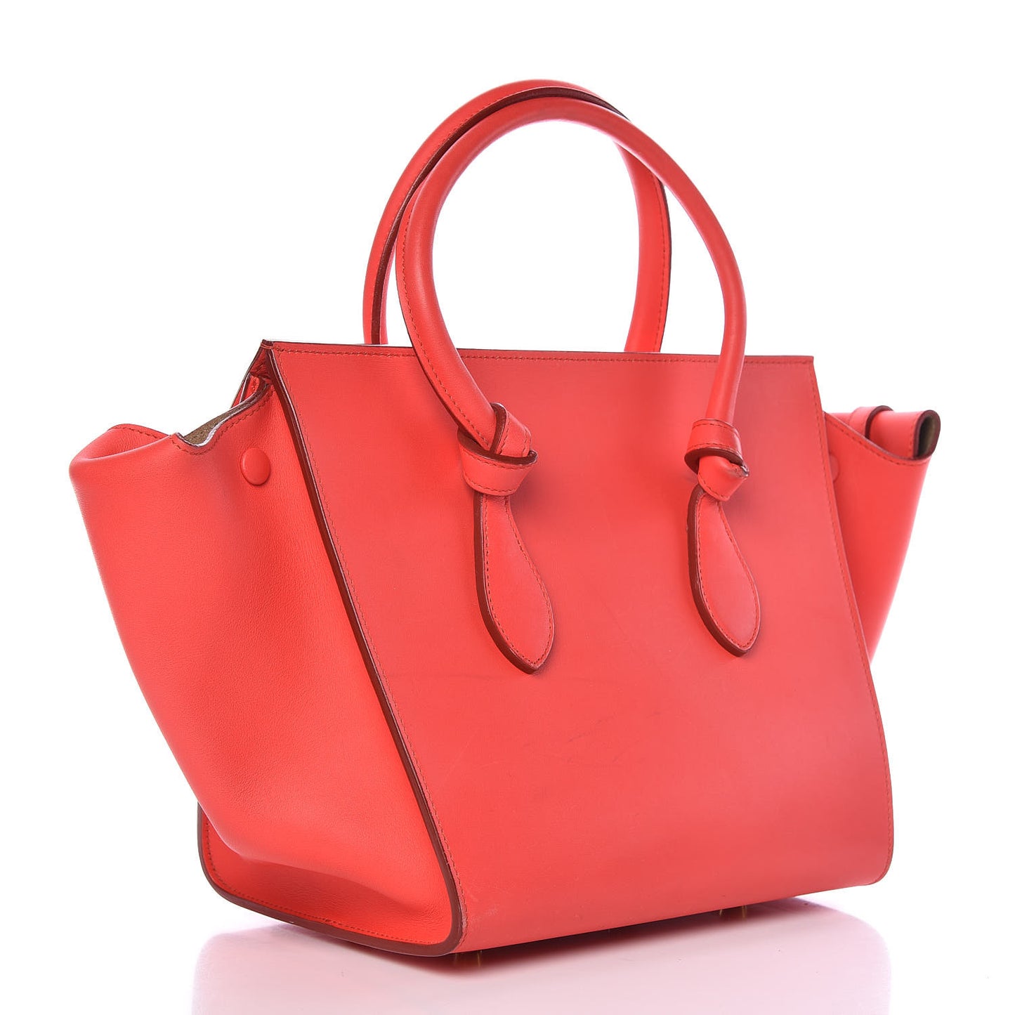 Smooth Calfskin Mini Tie Knot Tote Alizarin