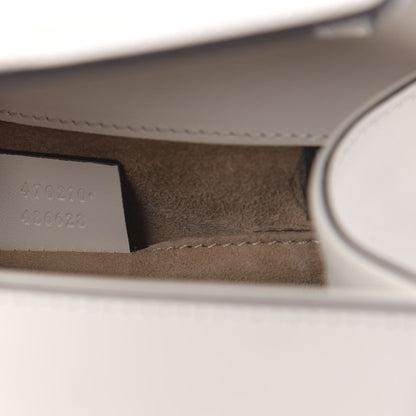 Gucci Calfskin Mini Sylvie Top Handle Bag White 9 of 10