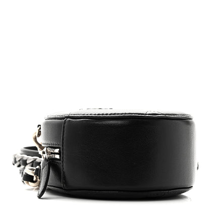 Chanel Shiny Goatskin Quilted Chanel 19 Round Clutch With Chain Black 4 of 11