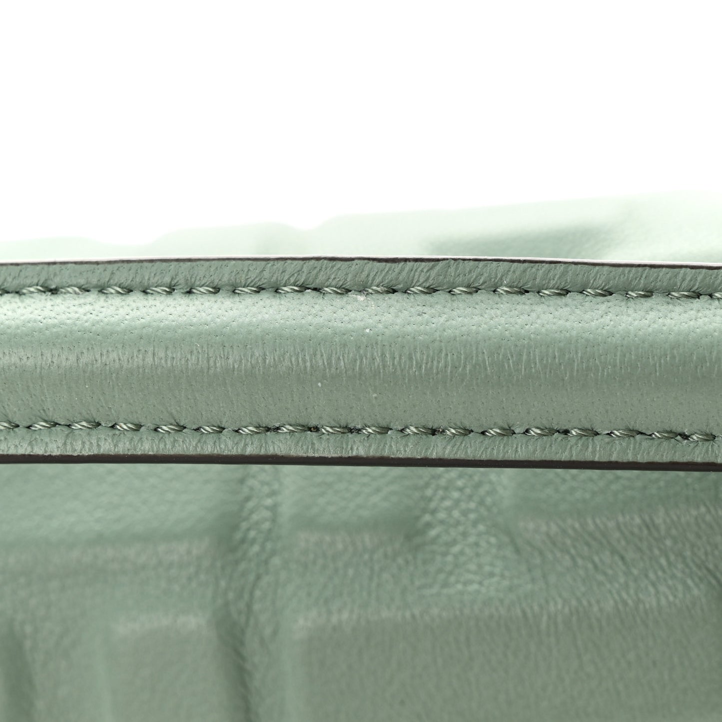 Nappa FF 1974 Embossed Mini Baguette Menta