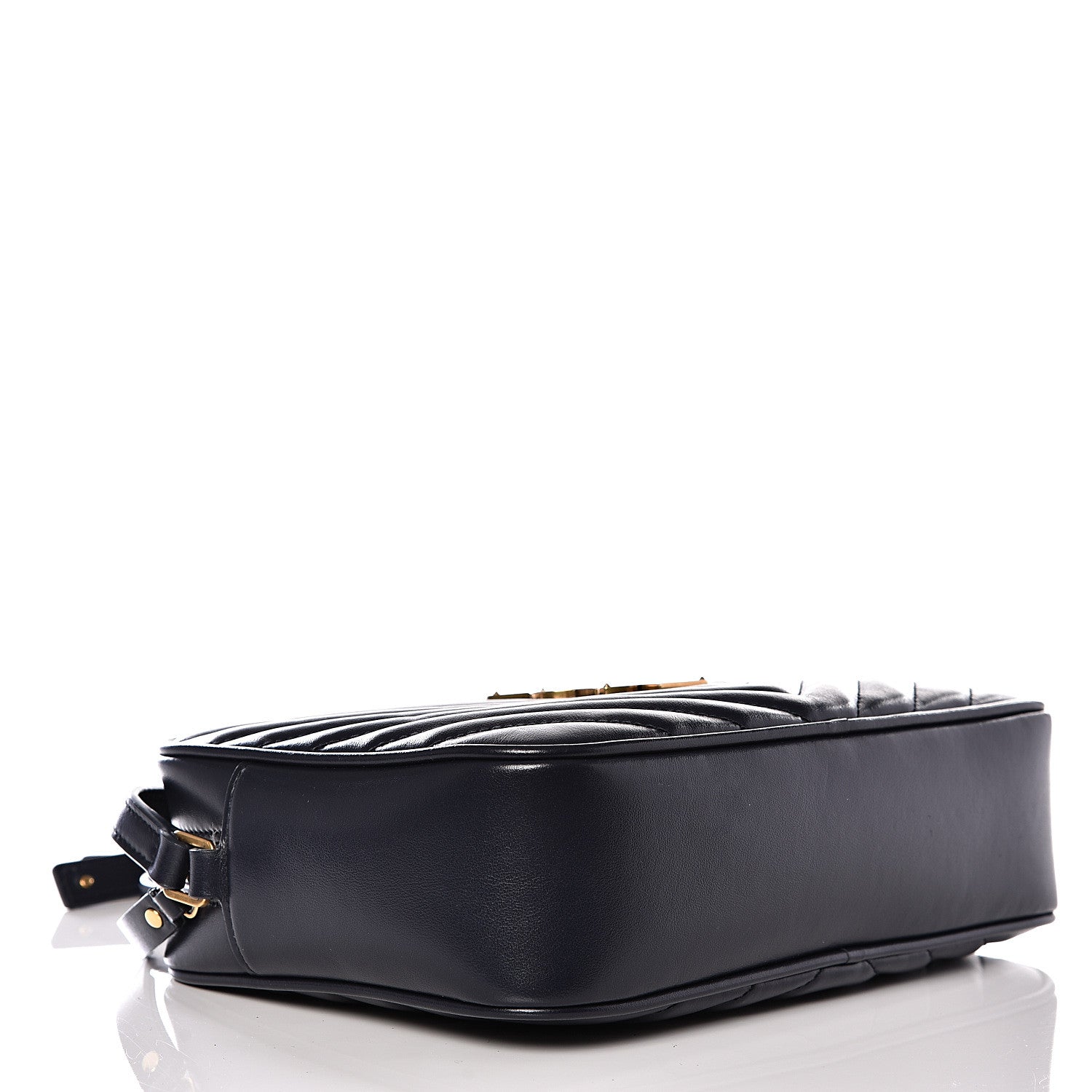 Saint Laurent Calfskin Matelasse Monogram Lou Camera Bag Navy 3 of 8